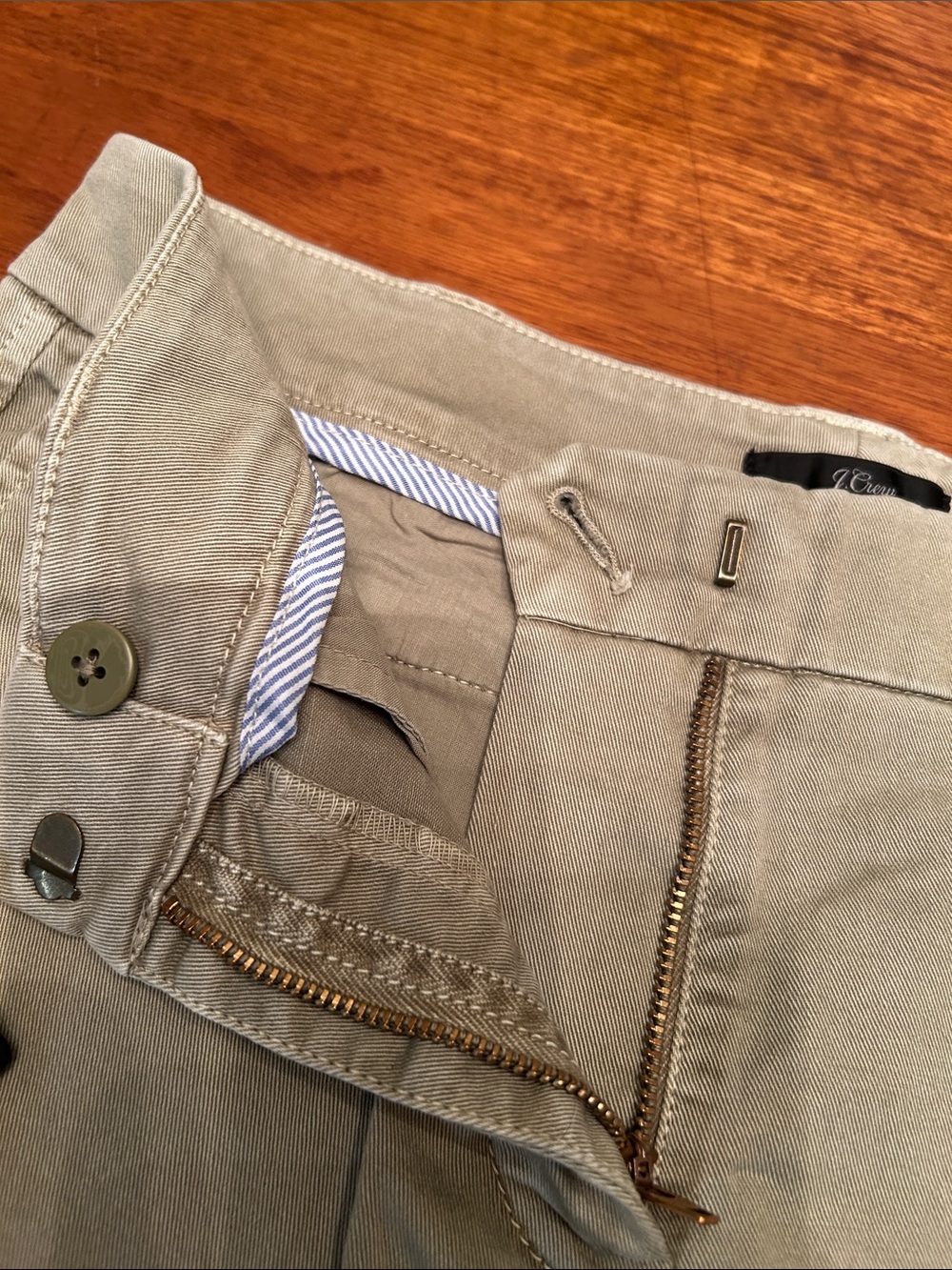 J. Crew Olive Cotton Chino Bermuda Shorts - Picture 11 of 13